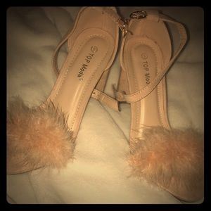 Fluffy pink heels!